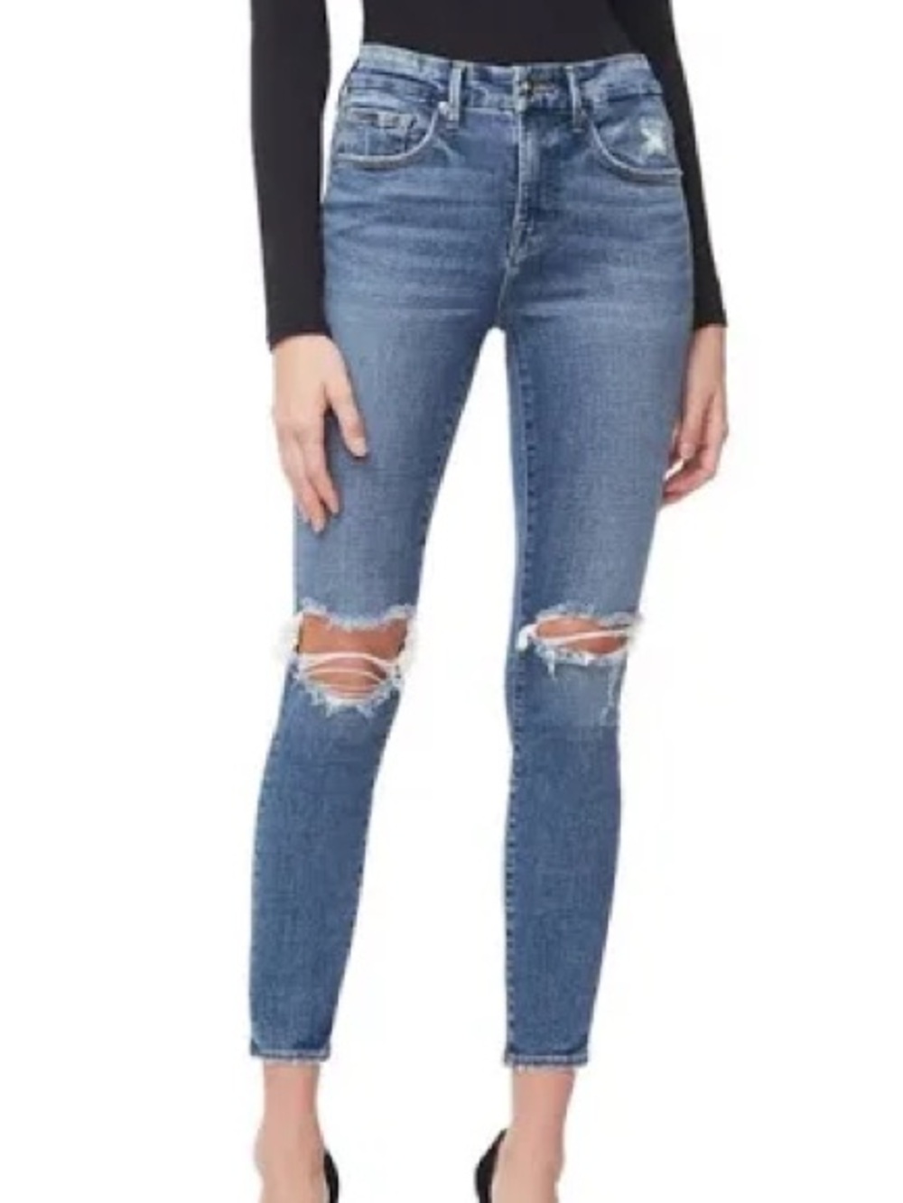 Good American Good Legs Crop Jeans Blue261 Size 10/30 NWT